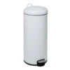 White Stainless Steel 8-Gal. Round Pedal Soft-Close Trash Can -Household Items Sale 810669726 A0 1