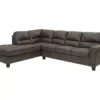 Signature Design By Ashley Navi Smoke Faux Leather Sleeper Sectional With Left-Facing Chaise 2 Signature Design By Ashley Navi Smoke Faux Leather Sleeper Sectional With Left-Facing Chaise -Household Items Sale combo760012